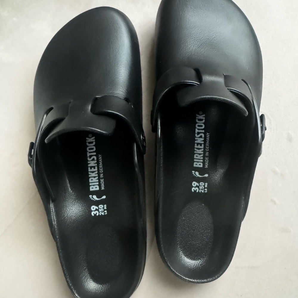 Birkenstock Boston Black Clogs